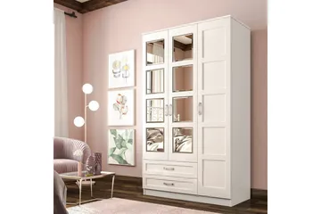 Zyricon Vaatekaappi 105x184 cm - Matta Valkoinen - Säilytys - Vaatesäilytys - Vaatekaappi
