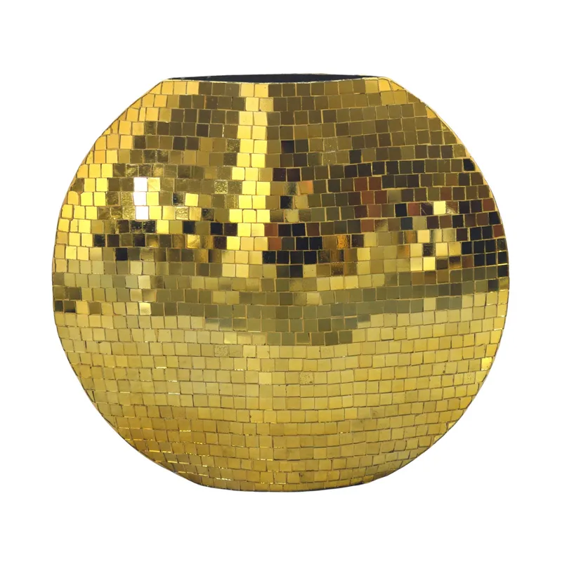Herva Pöytämaljakko metallia mosaiikilla, kulta