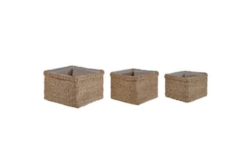 Inomhuskruka Beliani Rivuline set om 3 Nature||Beige - Sisustustuotteet - Ruukku & ulkoruukku