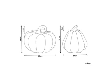 Prydnadsfigur Beliani Chalkida set om 2 Orange||GOLD - Sisustustuotteet - Joulukoristeet & juhlakoristeet - Halloween-koristeet - Halloween kurpitsa & koristekurpitsa
