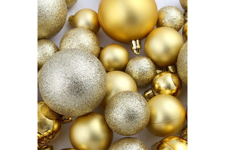 100 kpl joulukuusen pallosarja 6 cm kulta - Kulta - Joulukuusen koristeet - Joulukoristeet