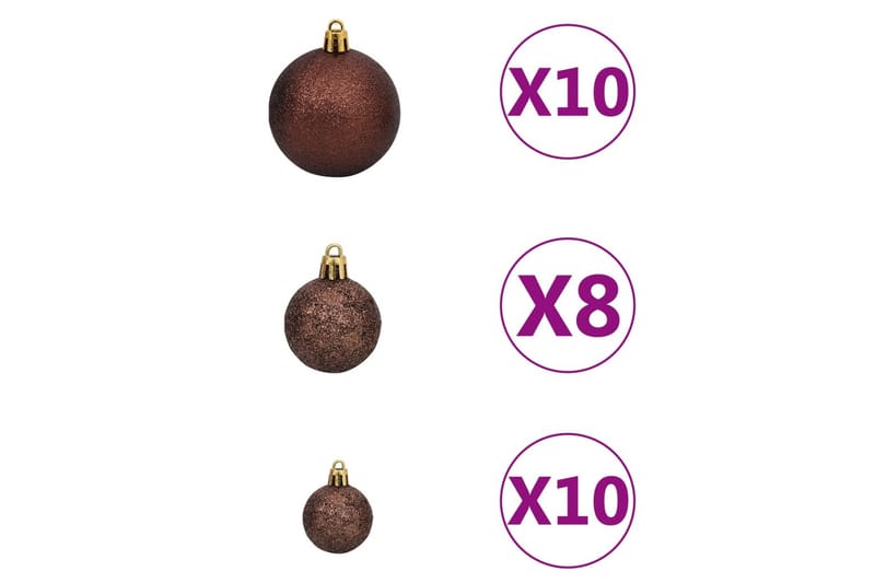120-osainen Joulupallosetti latvalla 300LED-valoa - Sisustustuotteet - Joulukoristeet & juhlakoristeet - Joulukoristeet - Joulukuusen koristeet