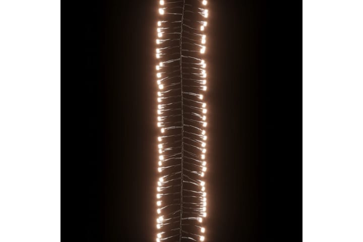 beBasic Cluster LED-valonauha 2000 LED-valoa lämmin valkoinen 40 m PVC - Joulukynttilä - Joulukoristeet