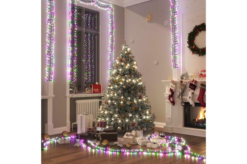 beBasic Cluster LED-valonauha 2000 LED-valoa monivärinen pastelli 8 m - Sisustustuotteet - Joulukoristeet & juhlakoristeet - Joulukoristeet - Joulukynttilä