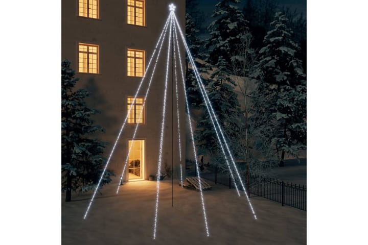 beBasic Joulukuusen valot sisä-/ulkokäyttöön 1300 x LED kylmä valk. 8 m - Tekokuusi