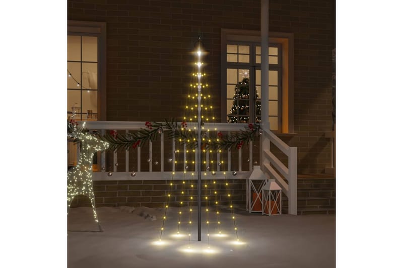 beBasic Joulukuusi lipputankoon 108 lämpimän valkoista LED-valoa 180 cm - Sisustustuotteet - Joulukoristeet & juhlakoristeet - Joulukoristeet - Tekokuusi
