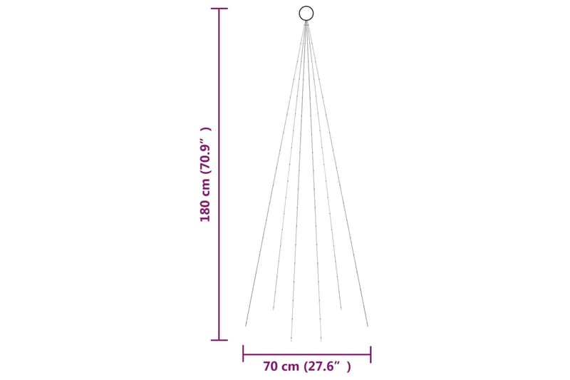 beBasic Joulukuusi lipputankoon 108 lämpimän valkoista LED-valoa 180 cm - Sisustustuotteet - Joulukoristeet & juhlakoristeet - Joulukoristeet - Tekokuusi
