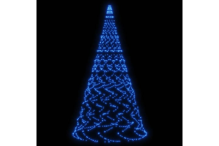 beBasic Joulukuusi lipputankoon 1400 sinistä LED-valoa 500 cm - Tekokuusi