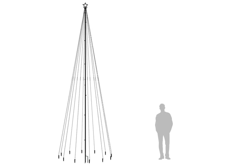 beBasic Joulukuusi piikillä 732 lämpimän valkoista LED-valoa 500 cm - Tekokuusi