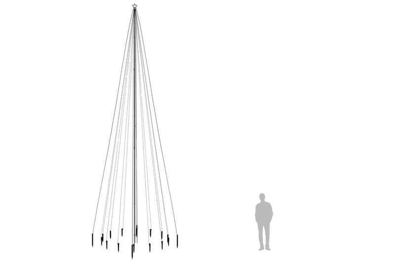 beBasic Joulukuusi piikillä 1134 moniväristä LED-valoa 800 cm - Tekokuusi