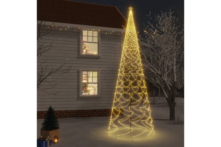 beBasic Joulukuusi piikillä 3000 lämpimän valkoista LED-valoa 800 cm - Tekokuusi