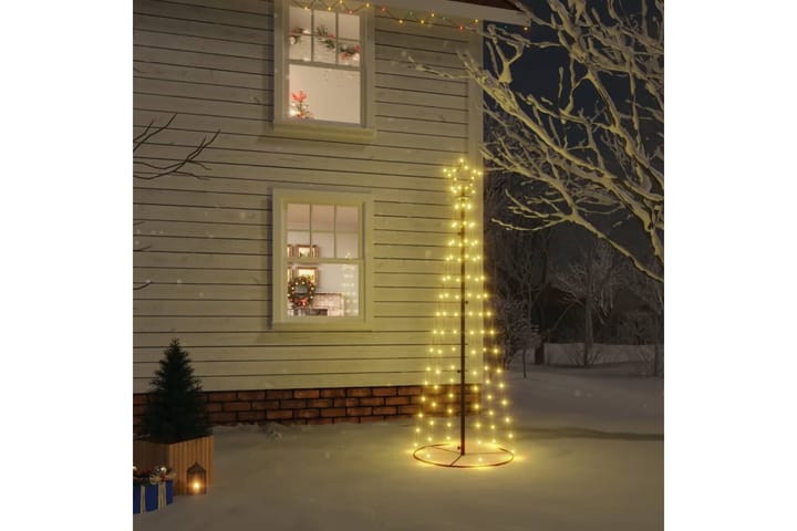 beBasic Kartio joulukuusi 108 lämpimän valkoista LED-valoa 70x180 cm - Tekokuusi