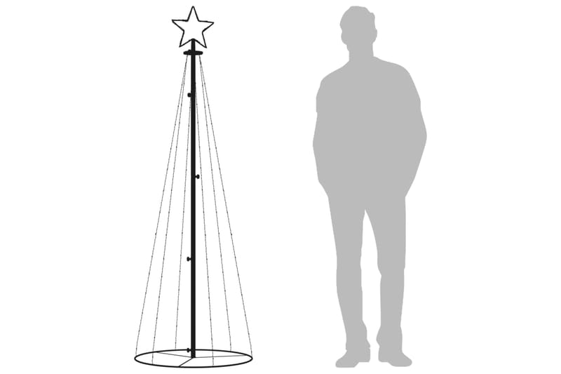 beBasic Kartio joulukuusi 108 värikästä LED-valoa 70x180 cm - Sisustustuotteet - Joulukoristeet & juhlakoristeet - Joulukoristeet - Tekokuusi