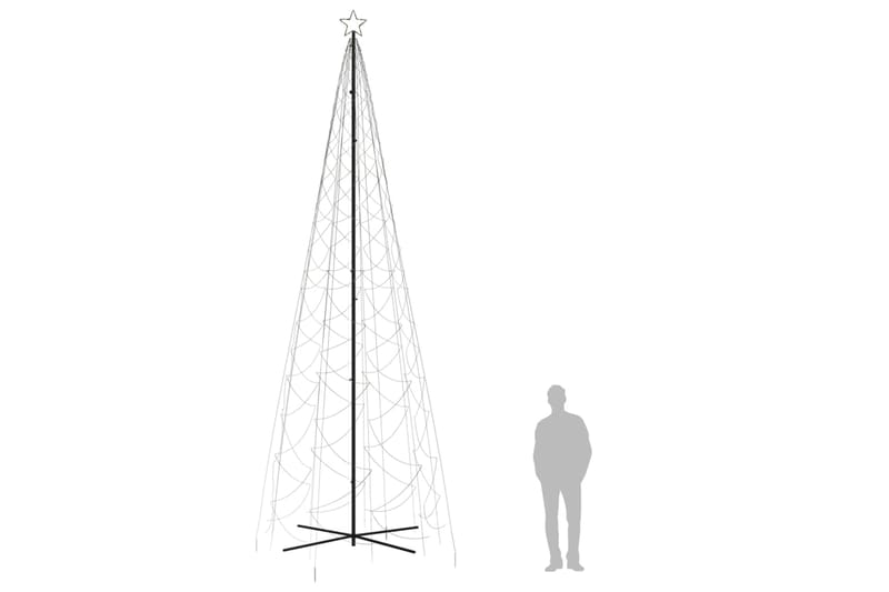 beBasic Kartio joulukuusi 1400 lämpimän valkoista LED-valoa 160x500 cm - Tekokuusi