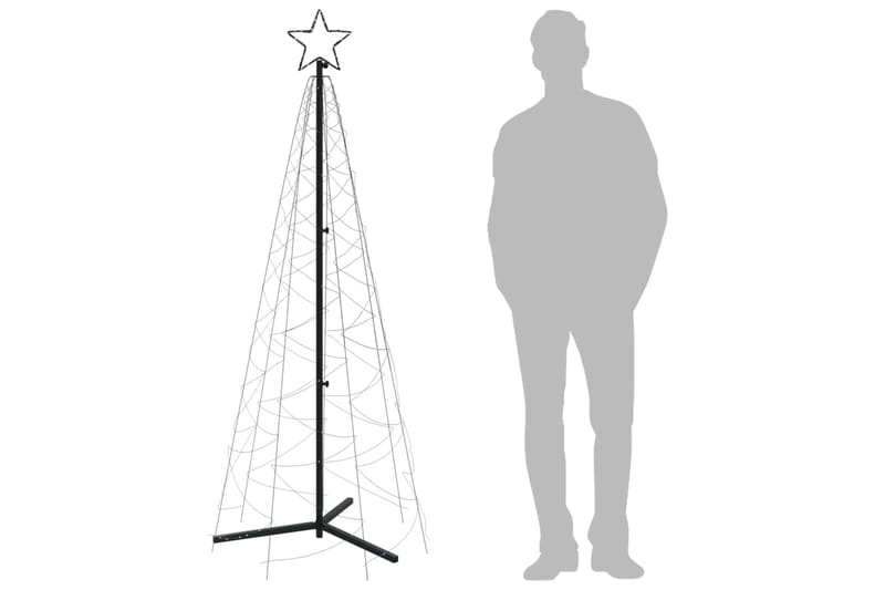 beBasic Kartio joulukuusi 200 kylmän valkoista LED-valoa 70x180 cm - Sisustustuotteet - Joulukoristeet & juhlakoristeet - Joulukoristeet - Tekokuusi