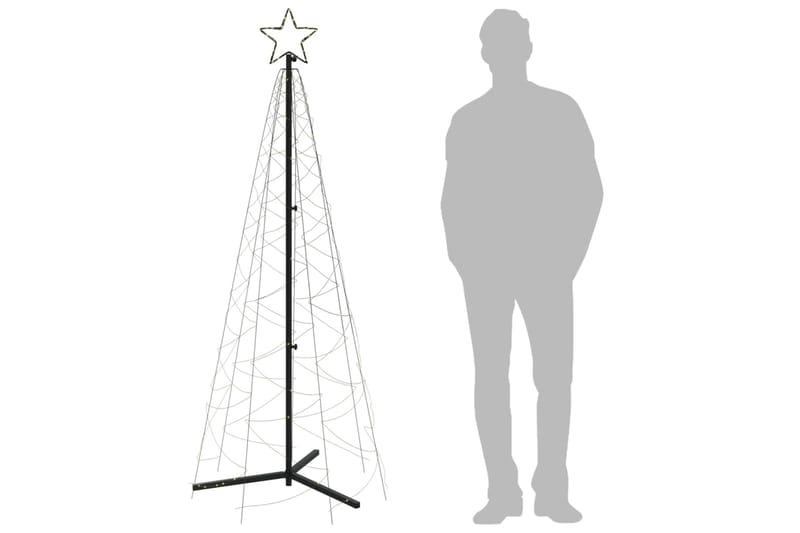 beBasic Kartio joulukuusi 200 lämpimän valkoista LED-valoa 70x180 cm - Sisustustuotteet - Joulukoristeet & juhlakoristeet - Joulukoristeet - Tekokuusi