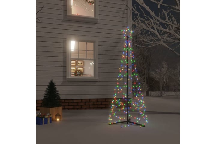beBasic Kartio joulukuusi 200 värikästä LED-valoa 70x180 cm - Tekokuusi
