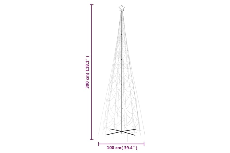 beBasic Kartio joulukuusi 3000 kylmän valkoista LED-valoa 230x800 cm - Tekokuusi