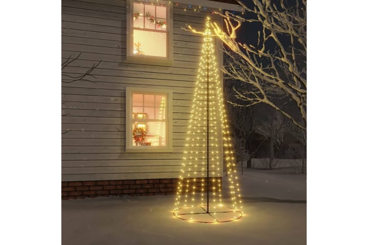 beBasic Kartio joulukuusi 310 lämpimän valkoista LED-valoa 100x300 cm - Tekokuusi