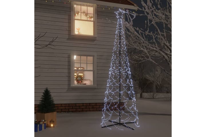 beBasic Kartio joulukuusi 500 kylmän valkoista LED-valoa 100x300 cm - Tekokuusi