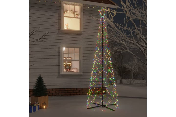 beBasic Kartio joulukuusi 500 värikästä LED-valoa 100x300 cm - Tekokuusi