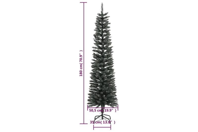 beBasic Ohut tekojoulukuusi jalustalla vihreä 180 cm PVC - Sisustustuotteet - Joulukoristeet & juhlakoristeet - Joulukoristeet - Tekokuusi