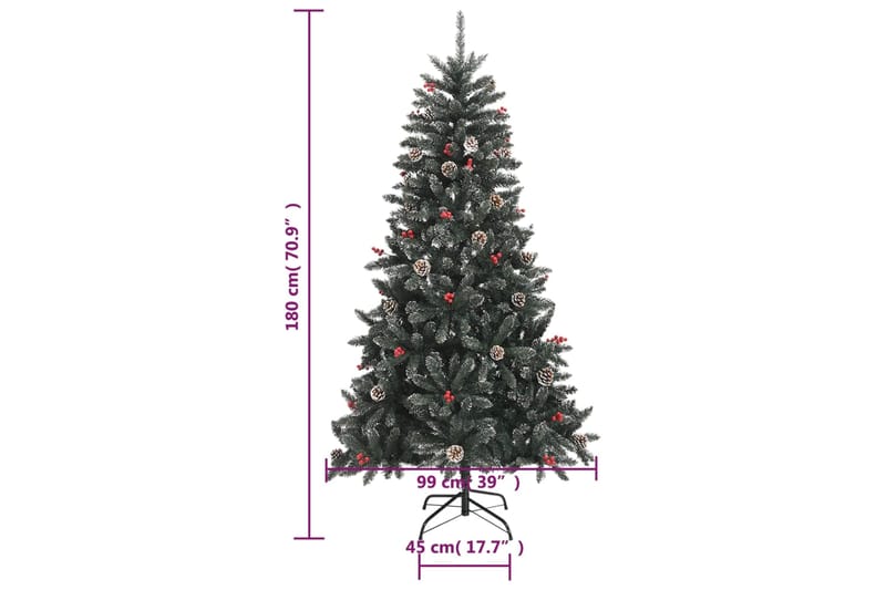beBasic Tekojoulukuusi jalustalla vihreä 180 cm PVC - Sisustustuotteet - Joulukoristeet & juhlakoristeet - Joulukoristeet - Tekokuusi