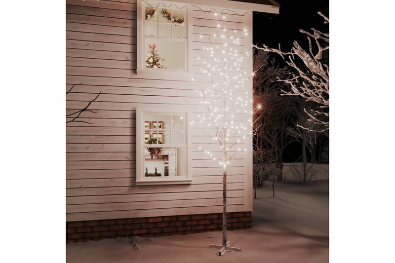 beBasic Valkoinen LED-koivu lämmin valkoinen 672 LED-valoa 400 cm - Sisustustuotteet - Joulukoristeet & juhlakoristeet - Joulukoristeet - Tekokuusi