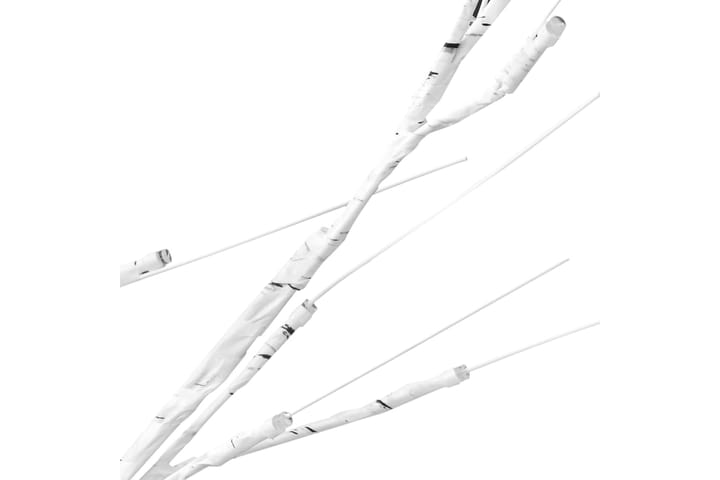 beBasic Valkoinen LED-koivu lämmin valkoinen 672 LED-valoa 400 cm - Tekokuusi