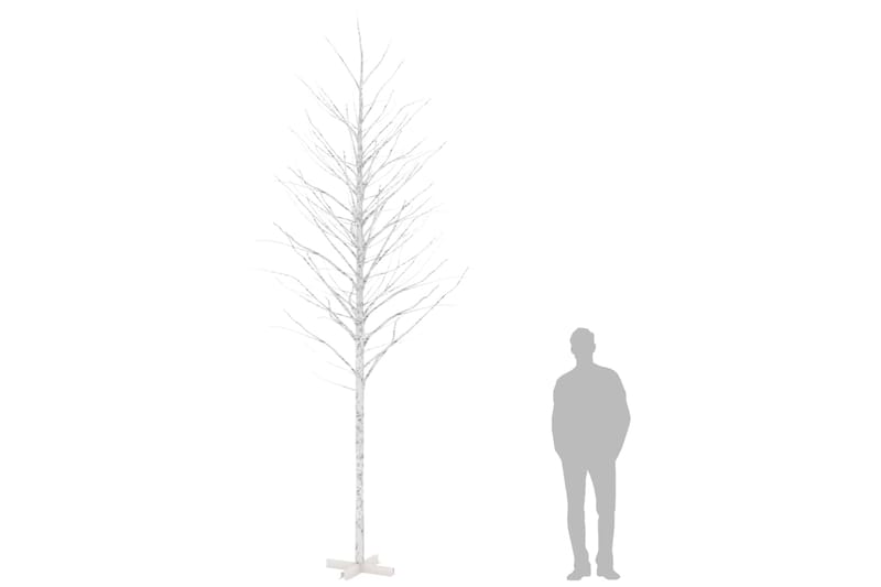beBasic Valkoinen LED-koivu lämmin valkoinen 672 LED-valoa 400 cm - Sisustustuotteet - Joulukoristeet & juhlakoristeet - Joulukoristeet - Tekokuusi