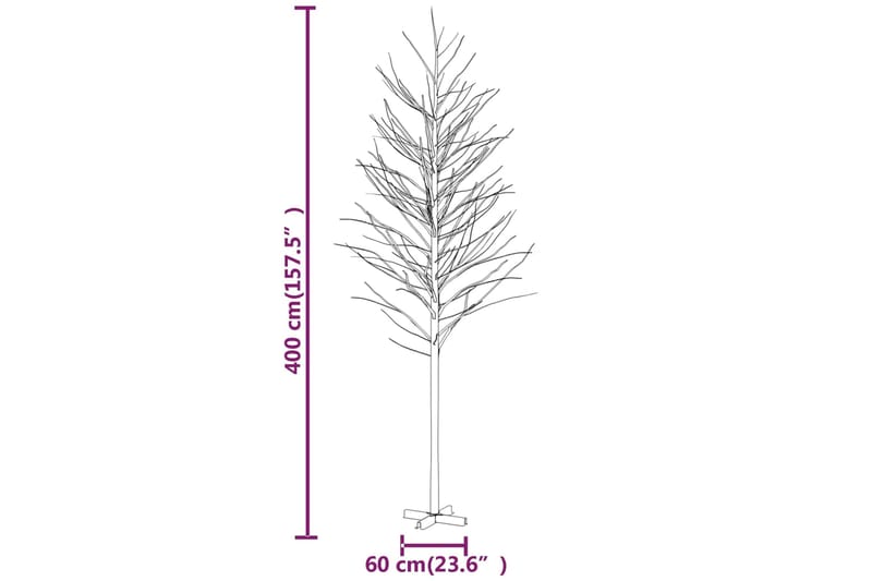 beBasic Valkoinen LED-koivu lämmin valkoinen 672 LED-valoa 400 cm - Sisustustuotteet - Joulukoristeet & juhlakoristeet - Joulukoristeet - Tekokuusi