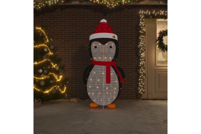 beBasic Pingviini joulukoriste LED-valoilla ylellinen kangas 180 cm - Musta - Sisustustuotteet - Joulukoristeet & juhlakoristeet - Joulukoristeet - Joulukynttilä