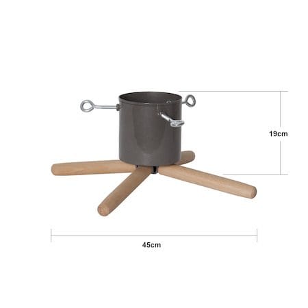 Granig-joulukuusenjalka 45 cm - myyränruskea ja luonnonpuu - Sisustustuotteet - Joulukoristeet & juhlakoristeet - Joulukoristeet - Joulukuusen jalka