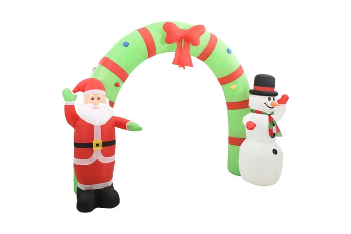 Ilmatäytteinen joulukoriste joulupukki ja lumiukko LED 280cm - Joulukoristeet