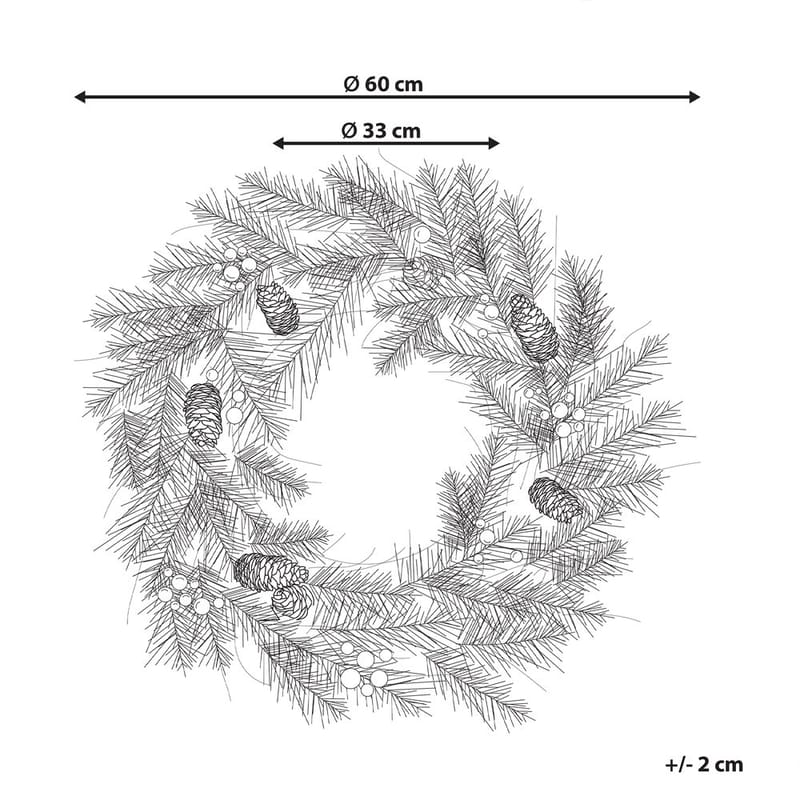 Joulukranssi Elbrus - Sisustustuotteet - Joulukoristeet & juhlakoristeet - Joulukoristeet - Joulukranssi