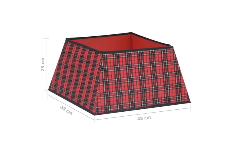 Joulukuusen helma punainen ja musta 48x48x25 cm - Punainen - Sisustustuotteet - Joulukoristeet & juhlakoristeet - Joulukoristeet - Joulukuusen koristeet