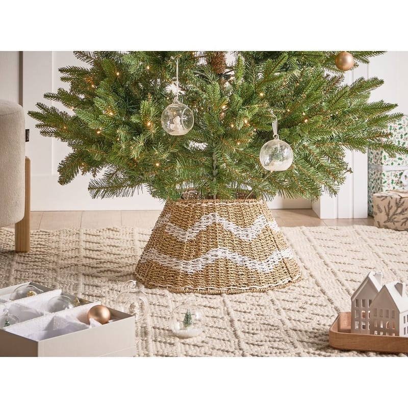 Joulukuusen kaulus Hiver - Luonnollinen, Valkoinen 43x43x24 cm - Sisustustuotteet - Joulukoristeet & juhlakoristeet - Joulukoristeet - Joulukuusen jalka