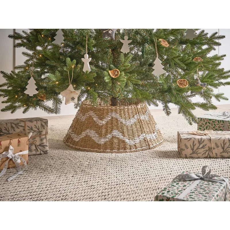 Joulukuusen kaulus Hiver - Luonnollinen, Valkoinen 51x51x24 cm - Sisustustuotteet - Joulukoristeet & juhlakoristeet - Joulukoristeet - Joulukuusen jalka