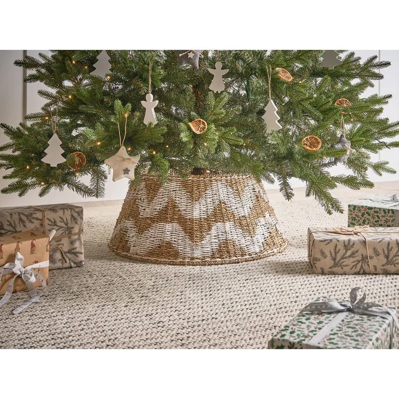 Joulukuusen kaulus Hiver - Luonnollinen, Valkoinen 60x60x29 cm - Sisustustuotteet - Joulukoristeet & juhlakoristeet - Joulukoristeet - Joulukuusen jalka