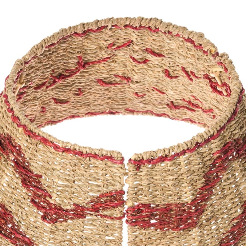 Joulukuusen kaulus Hiver - Luonnollinen, Punainen 51x51x24 cm - Sisustustuotteet - Joulukoristeet & juhlakoristeet - Joulukoristeet - Joulukuusen jalka