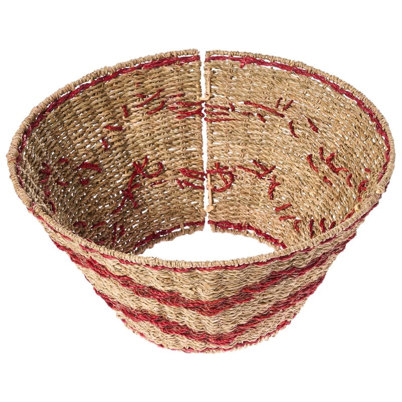 Joulukuusen kaulus Hiver - Luonnollinen, Punainen 43x43x24 cm - Sisustustuotteet - Joulukoristeet & juhlakoristeet - Joulukoristeet - Joulukuusen jalka