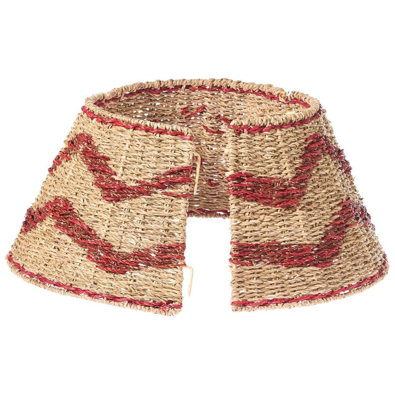 Joulukuusen kaulus Hiver - Luonnollinen, Punainen 51x51x24 cm - Sisustustuotteet - Joulukoristeet & juhlakoristeet - Joulukoristeet - Joulukuusen jalka