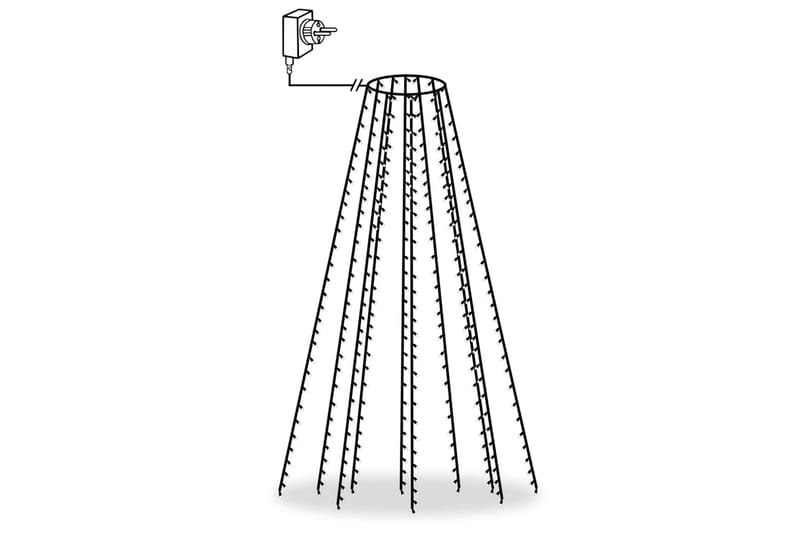 Joulukuusen valoverkko 250 LED-valoa sininen 250 cm - Sininen - Joulukuusen koristeet - Joulukoristeet