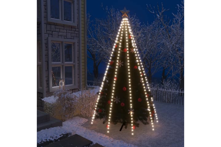 Joulukuusen valoverkko 400 LED-valoa kylmä valkoinen 400 cm - Valkoinen - Joulukuusen koristeet - Joulukoristeet