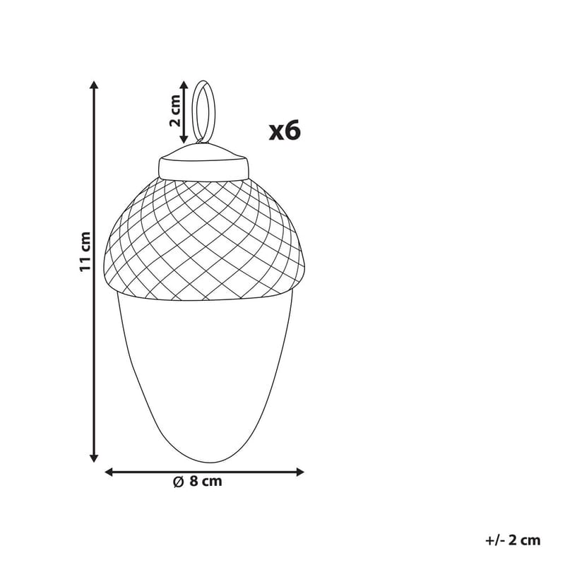 Joulukuusenkoristepallo Ambre Setti 6 - Sisustustuotteet - Joulukoristeet & juhlakoristeet - Joulukoristeet - Joulukuusen koristeet