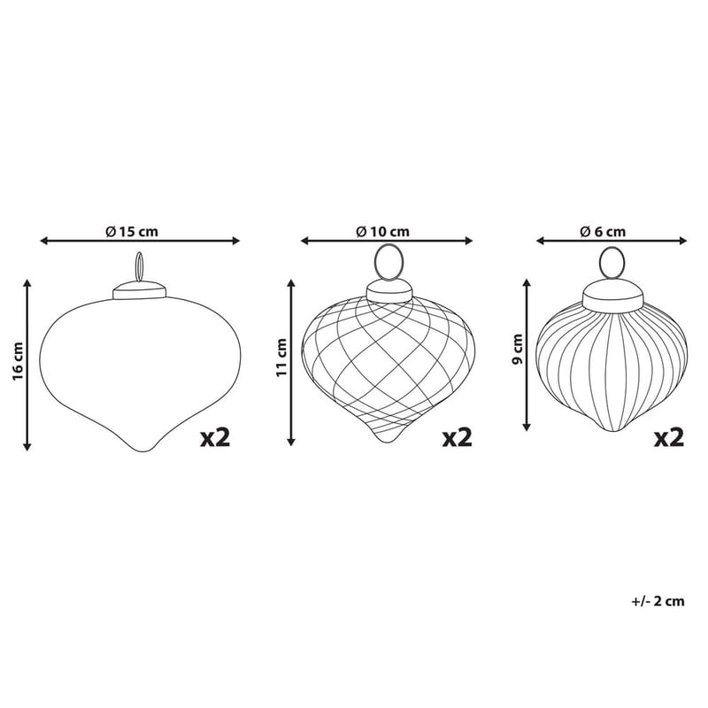 Joulukuusenkoristepallo Astrale Setti, 6 kpl - Sisustustuotteet - Joulukoristeet & juhlakoristeet - Joulukoristeet - Joulukuusen koristeet