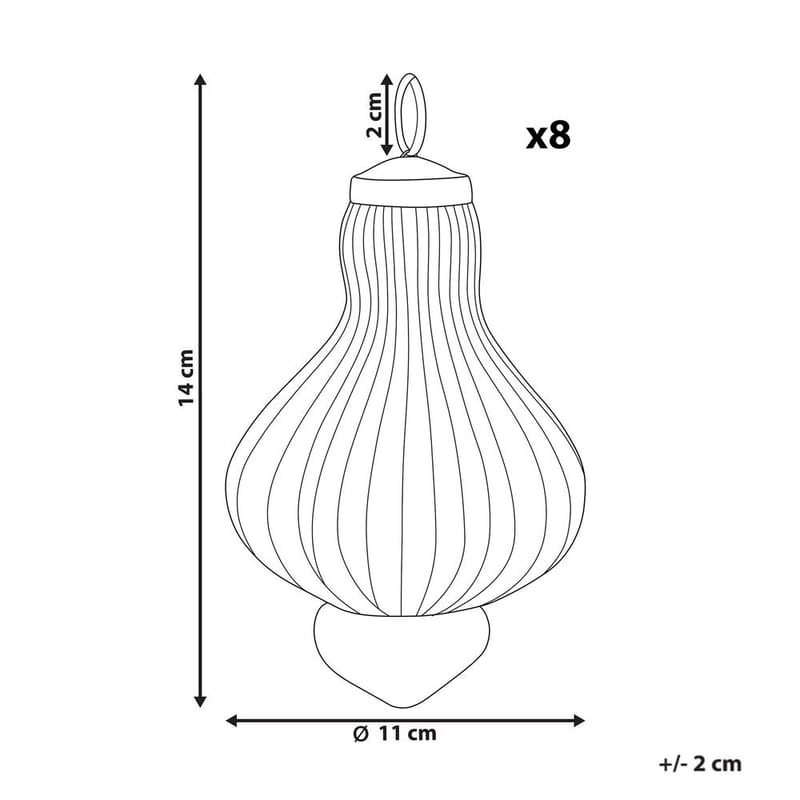 Joulukuusenkoristepallo Brillant setti 8:lla - Punainen - Sisustustuotteet - Joulukoristeet & juhlakoristeet - Joulukoristeet - Joulukuusen koristeet
