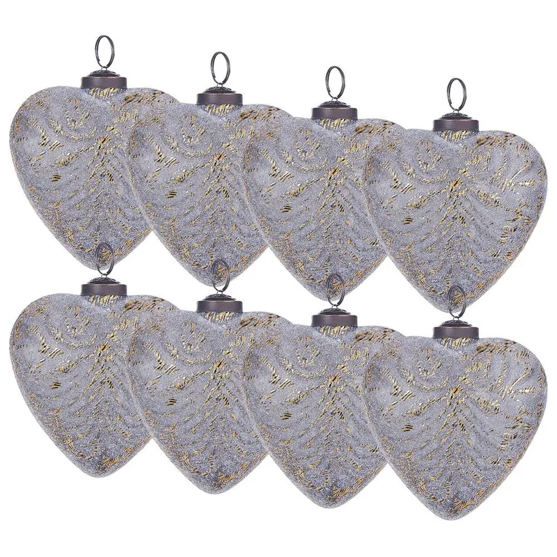 Joulukuusenkoristepallo Feriable Setti 8:lla - Harmaa, Kulta, Hopea - Sisustustuotteet - Joulukoristeet & juhlakoristeet - Joulukoristeet - Joulukuusen koristeet