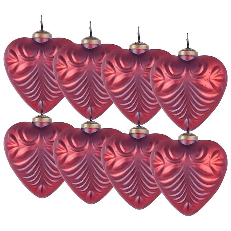 Joulukuusenkoristepallo Feriable Setti 8:lla, Punainen, Kulta