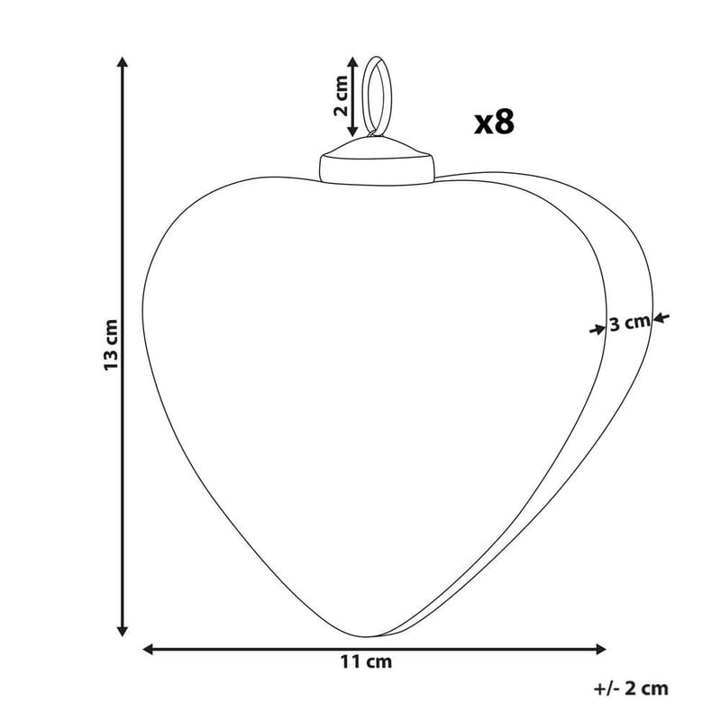 Joulukuusenkoristepallo Feriable Setti 8:lla - Punainen, Kulta - Sisustustuotteet - Joulukoristeet & juhlakoristeet - Joulukoristeet - Joulukuusen koristeet
